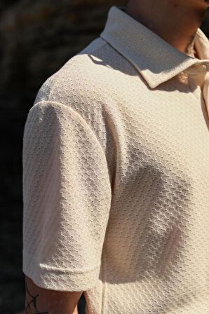 Düğmeli Polo Yaka Kısa Kol Erkek T-Shirt