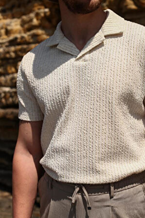 Düğmeli Polo Yaka Kısa Kol Erkek T-Shirt