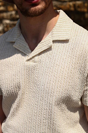 Düğmeli Polo Yaka Kısa Kol Erkek T-Shirt