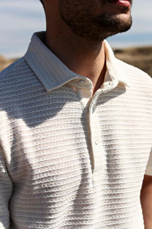 Düğmeli Polo Yaka Kısa Kol Erkek T-Shirt