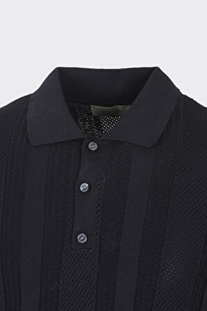 Düğmeli Polo Yaka Kısa Kol Erkek T-Shirt
