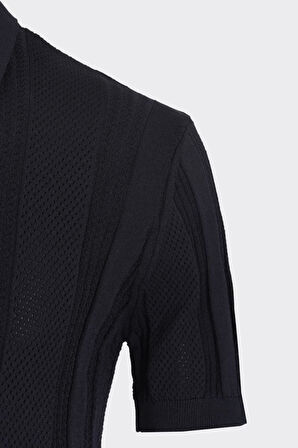 Düğmeli Polo Yaka Kısa Kol Erkek T-Shirt