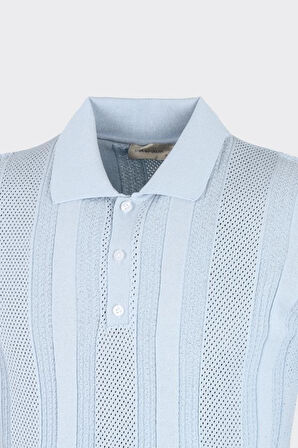 Düğmeli Polo Yaka Kısa Kol Erkek T-Shirt-KAB6015S