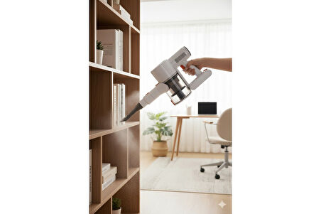 Şarjlı Dikey Süpürge | Bldc Motor, Güç Ayarı, Geniş Hazne, 60 Dk Kullanım Süresi