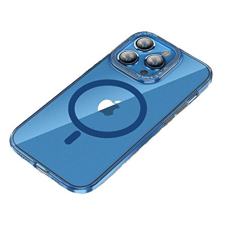 BİKAPAK MAGFIT IPHONE 15 PRO MAX MAVİ KAPAK