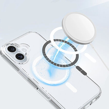 BİKAPAK MAGSAFE AIR IPHONE 16 ŞEFFAF KAPAK