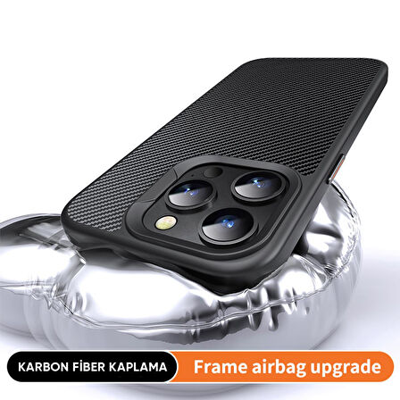 BİKAPAK MAGCARBON IPHONE 16 SİYAH KAPAK