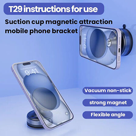 E2M CCT29 Vakumlu Manyetik Telefon Tutucu