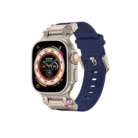 E2M APPLE WATCH 42-44-45-46-49MM KRD-32 DERİ KORDON LACİVERT