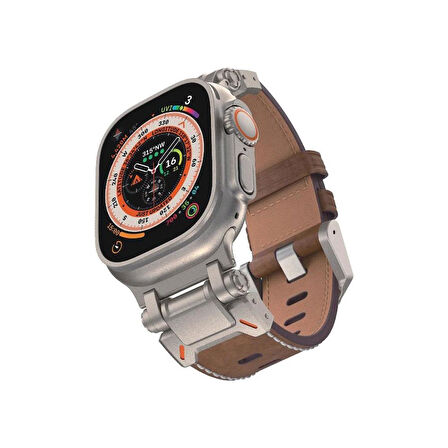 E2M APPLE WATCH 42-44-45-46-49MM KRD-32 DERİ KORDON TABA