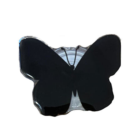 E2M POP SOCKET TELEFON TUTUCU KELEBEK SİYAH