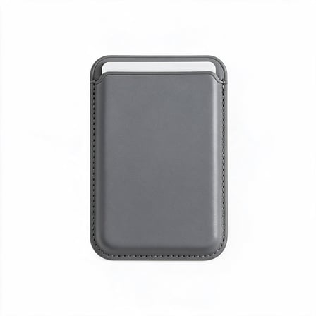 BİDERİ MAGSAFE DERİ CÜZDAN KOYU GRİ