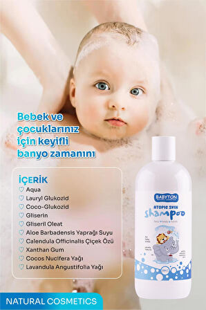 Babyton Bebek & Çocuk Atopik-Hassas Cilt Saç ve Vücut Şampuanı 400 ml