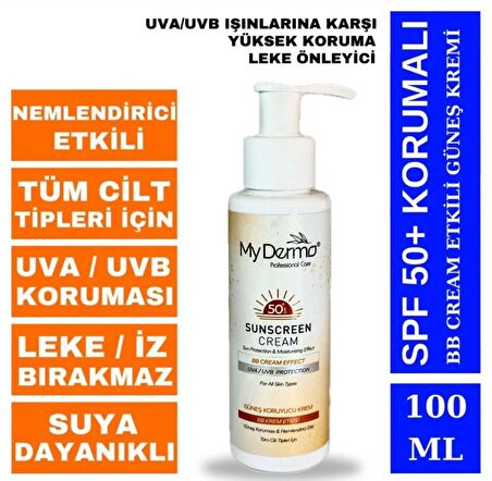 My Dermo Spf50+ Koruyucu Güneş Kremi 100 ML BB Krem Etkili