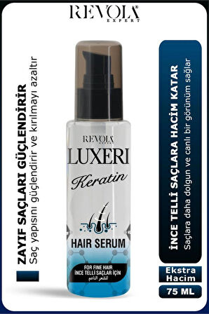 Luxeri İnce Telli Saçlar İçin Saç Bakım Serumu 75 Ml Keratin