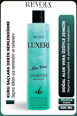 Revola Luxeri Şampuan Kuru Saçlar İçin Nem Desteği 500 Ml Aloe Vera