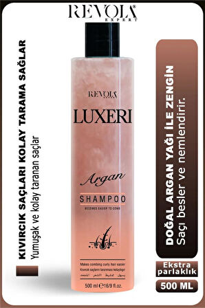 Revola Luxeri 2'si 1 Arada Şampuan ve Kondisyoner Kolay Tarama 500 Ml Argan