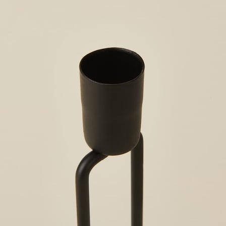 Ntc Metal 2'li Dikey Şamdan Mumluk - Siyah