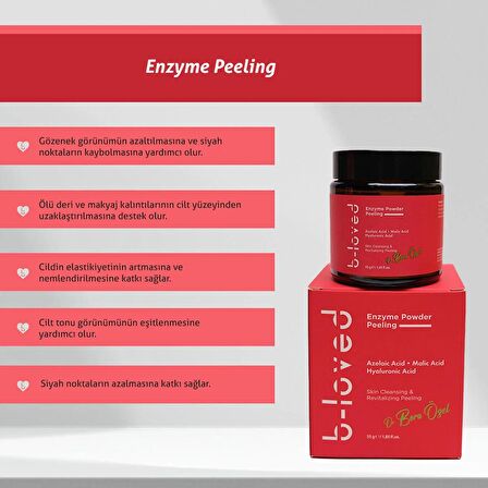 Siyah Nokta Karşıtı Azelaik Asit Ve Hyaluronik Asit Içeren Yüz Canlandırıcı Enzim Peeling-55 G