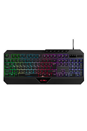 Claw's Nexus K1 RGB Full Membran 104 Tuşlu Ekstra Multimedya / Rollover Ses Kontrol Mekanizmalı & Claw's Reflex Örgü Kablolu Gaming Klavye (11 Farklı RGB Efektli)