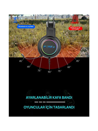 (OUTLET) Claw's Sonic V1 Rgb Spectrum 7.1 Surround Ses - Ai ile Gürültü Engelleyen Mikrofon - USB Kablolu Gaming Oyuncu Kulaklığı - Siyah