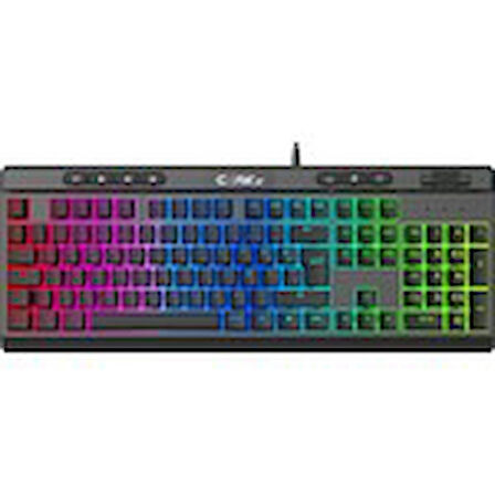 (OUTLET) Claw's Crossfire K1 Özelleştirilebilir Rgb & Yazılımlı Full Membran 104+7 Tuşlu Ekstra Multimedya / Rollover Ses Kontrol Mekanizmalı Gaming Klavye