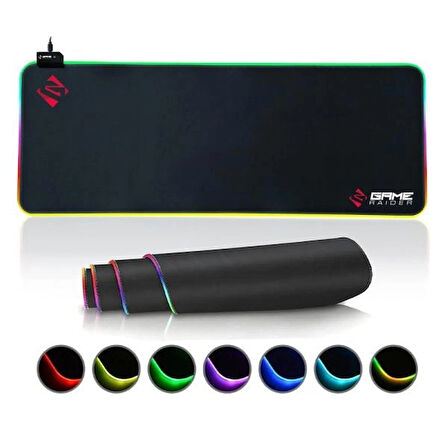 GameRaider GEN XL RGB Kaydırmaz Kauçuk Taban 80×30cm Mikrofiber Mouse Pad