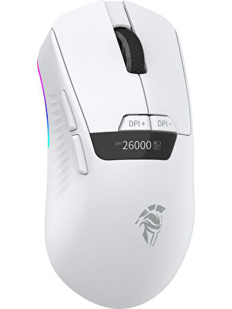 Throne Raito RefleX 26000 Dpi Pixart PAW 3395 OLED Ekran & Makro Yazılım PTFE Kaplama 59gr RGB Kablosuz Gaming Mouse (2.4Ghz + BT + Type-C) OUTLET