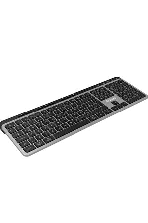 Throne Elite K1 Sessiz Switch 110+8 Multimedya Tuşlu Windows & Macos Uyumlu Premium Alüminyum-Metal Kablosuz Ofis Klavyesi (2.4ghz + Çift Bluetooth Profili)