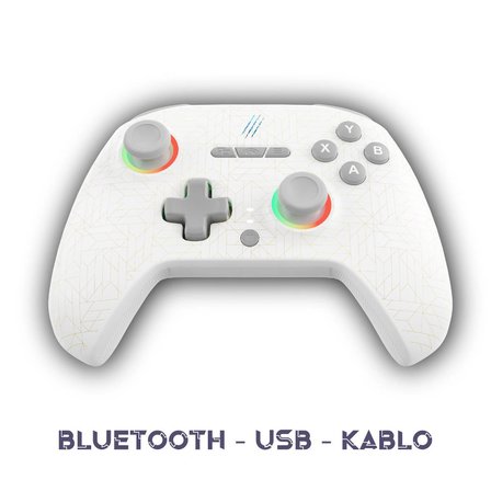 Tactical Mortal 2.4 Ghz/bt Çift Kablosuz Mod - Silikon Switch - Titreşimli - 18 Tuşlu Gamepad