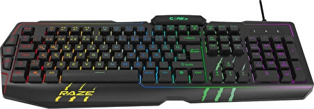“ Claw's Raze RGB Yazılım & Harici G-Makro Tuşlu - Lazer Baskılı Özel ABS Materyal - Örgü Kablolu Membran Oyuncu Klavyesi