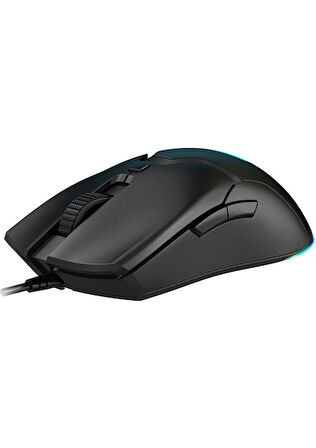 Claw's Cerberus Pixart PAW3519 Sensörlü 4200 Dpi Wide Rgb Özel Abs Doku Kablolu Gaming Mouse - Siyah