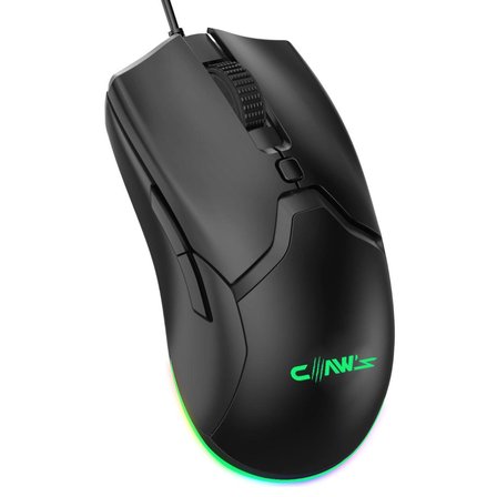 Claw's Cerberus Pixart PAW3519 Sensörlü 4200 Dpi Wide Rgb Özel Abs Doku Kablolu Gaming Mouse - Siyah