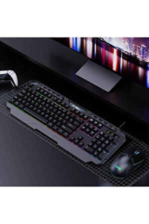 Astral K1 Rainbow Işıklandırmalı 104+10 Multimedya Tuşlu Membran Gaming Oyuncu Klavyesi