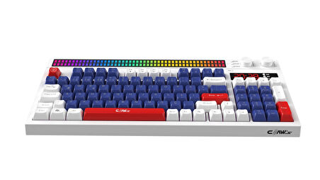 Claw's Spectrum K1 Fonksiyonel Çift LCD Ekran & Çift Rgb - Ses Kontrolcülü Membran 94 Tuşlu Spectrum Rgb Modlu Gaming Klavye Mavi-Kırmızı