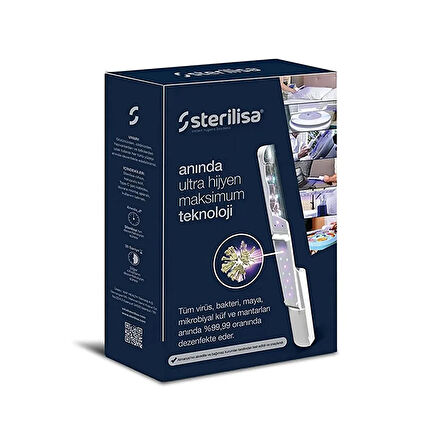 Sterilisa Pro - Darbeli UV Sterilizasyon ve Dezenfeksiyon Cihazı (Taşınabilir Boyut)