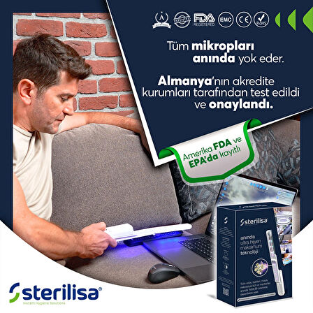 Sterilisa Pro - Darbeli UV Sterilizasyon ve Dezenfeksiyon Cihazı (Taşınabilir Boyut)