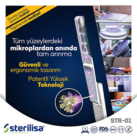 Sterilisa Pro - Darbeli UV Sterilizasyon ve Dezenfeksiyon Cihazı (Taşınabilir Boyut)