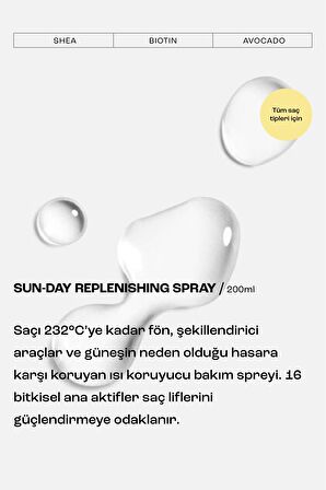 Sun Day Isıya Karşı Koruyucu Replenishing Saç Bakım Spreyi 200 ml