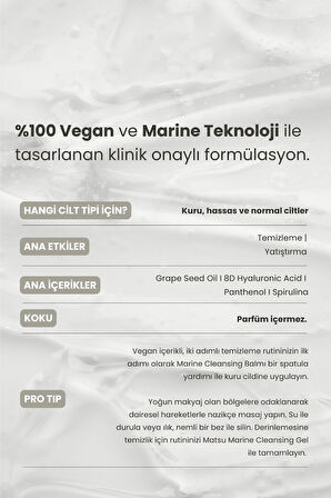 Matsu Marine Algae Yatıştırıcı Yüz Temizleme Balmı 100 ml