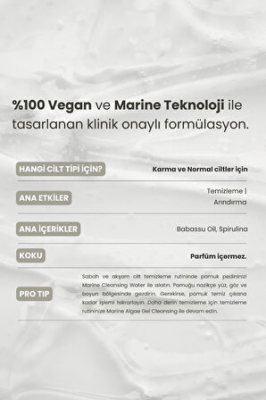 Matsu Marine Algae Arındırıcı Yüz Temizleme Suyu 250 ml