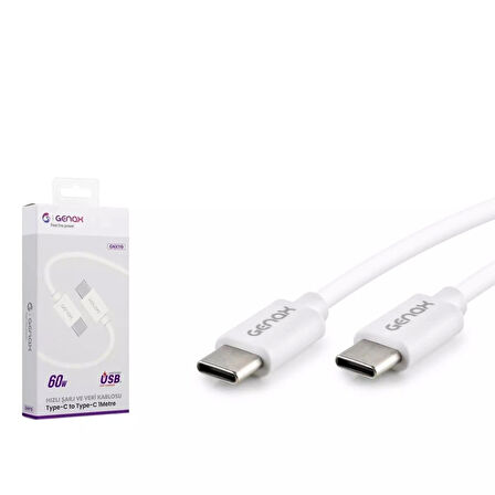 GENAX GNX119 TYPE-C KABLO 60W 1M BEYAZ