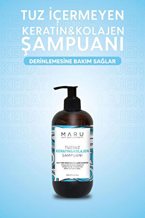 Tuzsuz Keratin Ve Kolajen Bağ Onarıcı Bakım Şampuan 250 ml 8684382736454