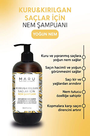 Maru Kuru Ve Kırılgan Saçlar Için Nem Terapisi Şampuanı 250 ml 8684382736546