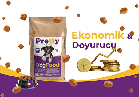 Kuzu Etli Yetikin Köpek Kuru Maması 15 kg