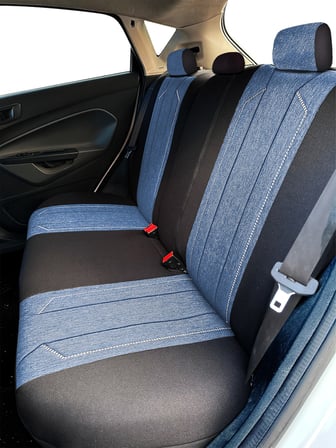 Minderland Axiom Comfort Serisi - Alfa Romeo 166 ile uyumlu Koltuk Kılıfı, Keten / Mavi