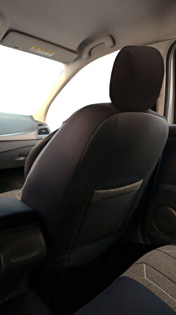 Minderland Axiom Comfort Serisi - Opel Corsa ile uyumlu Koltuk Kılıfı, Keten / Haki