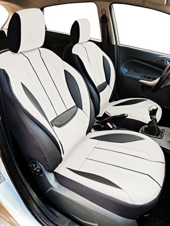 Minderland Axiom Comfort Serisi - BMW 1 Serisi ile uyumlu Koltuk Kılıfı, Keten / Kemik