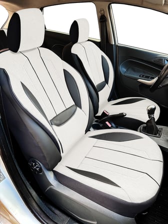 Minderland Axiom Comfort Serisi - Chevrolet Rezzo ile uyumlu Koltuk Kılıfı, Keten / Kemik