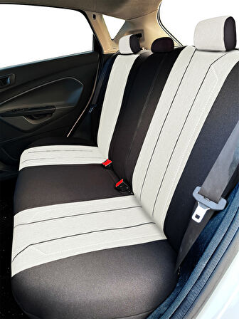 Minderland Axiom Comfort Serisi - Peugeot 607 ile uyumlu Koltuk Kılıfı, Keten / Kemik